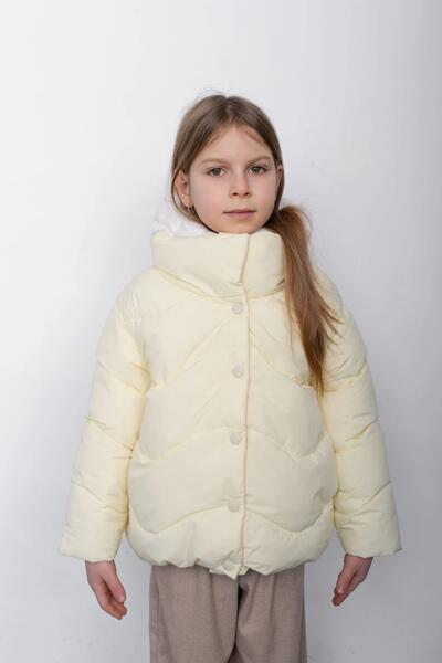 Buy Demi-season children's Jacket For a girl anabel Color zhelto-molochnyj. Children's Jacket - Cvetkov Photo 0 Demi-season Children's Jacket For a girl anabel Color zhelto-molochnyj