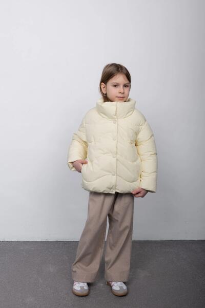 Buy Demi-season children's Jacket For a girl anabel Color zhelto-molochnyj. Children's Jacket - Cvetkov Photo 2 Demi-season Children's Jacket For a girl anabel Color zhelto-molochnyj