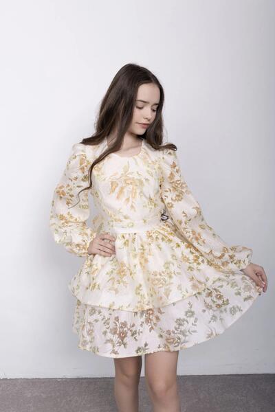 Photo 1 Summer teenager Dress For a girl marlin Color molochno-pesochnyj