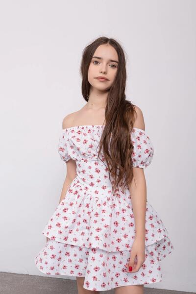Foto 0 Sommer Jugend Платье F&uuml;r M&auml;dchen Юнити Farbe Бело-пудровый