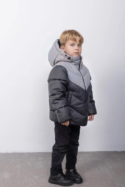 Фото 1 Демисезонная Детская Куртка для мальчика Маркус Цвет Графитово-серый