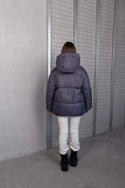 Fotografie 1 Iarnă Adolescent Куртка Pentru fată Селина Culoare Графитовый