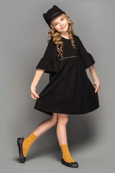 Foto 0  Kleid F&uuml;r M&auml;dchen Bernstein Farbe Schwarz