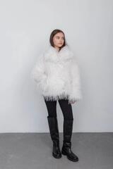 Fotoattēls 7 Ziema Pusaudzis Шуба Кеси черный Meitenēm