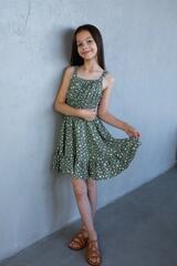 Фото 0 Летнее подростковое Платье Диана Оливковый Для девочки