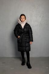 Фото 0 Зимняя Подростковая Куртка Синтия Черно-св. бежевый Для девочки