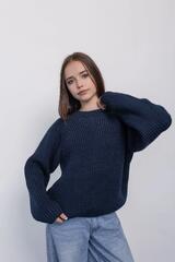 Фото 0 Демисезонный подростковый Свитер Луна Синий Для девочки