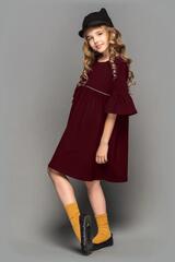 Foto 6  Kleid Bernstein Blau F&uuml;r M&auml;dchen