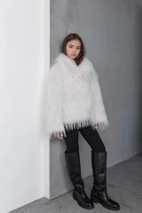 Fotoattēls 6 Ziema Pusaudzis Шуба Кеси черный Meitenēm