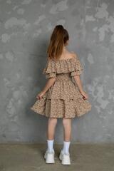 Фото 7 Летнее подростковое Платье Майя (крепдешин) Оливковый Для девочки