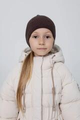 Фото 12 Демисезонная Подростковая Шапка Берта Капучиновый Для девочки